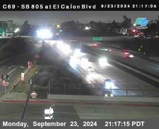 SB 805 at El Cajon Blvd (On Ramp)