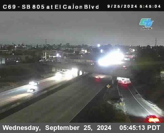 SB 805 at El Cajon Blvd (On Ramp)