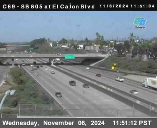 SB 805 at El Cajon Blvd (On Ramp)