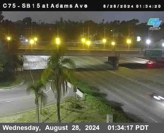 SB 15 at Adams Ave (On Ramp)