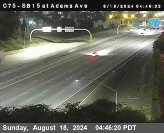 SB 15 at Adams Ave (On Ramp)