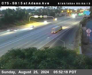 SB 15 at Adams Ave (On Ramp)