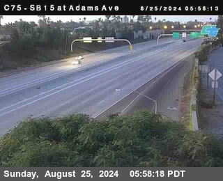 SB 15 at Adams Ave (On Ramp)