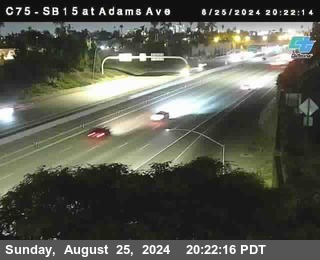 SB 15 at Adams Ave (On Ramp)