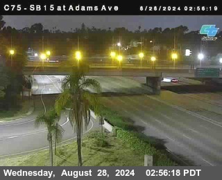 SB 15 at Adams Ave (On Ramp)