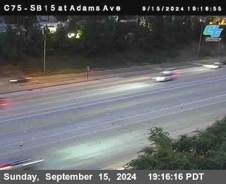 SB 15 at Adams Ave (On Ramp)