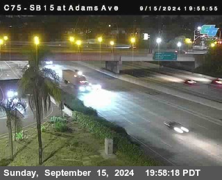 SB 15 at Adams Ave (On Ramp)