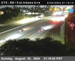 SB 15 at Adams Ave (On Ramp)