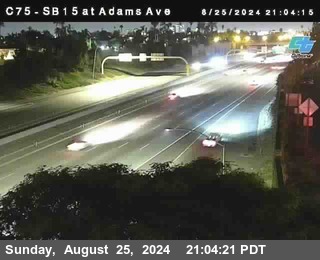 SB 15 at Adams Ave (On Ramp)