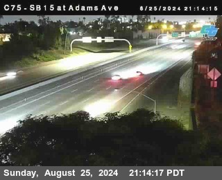 SB 15 at Adams Ave (On Ramp)