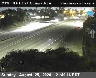 SB 15 at Adams Ave (On Ramp)