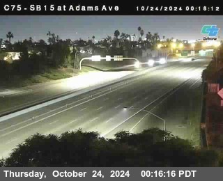 SB 15 at Adams Ave (On Ramp)