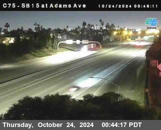 SB 15 at Adams Ave (On Ramp)