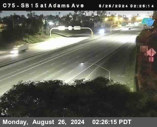 SB 15 at Adams Ave (On Ramp)