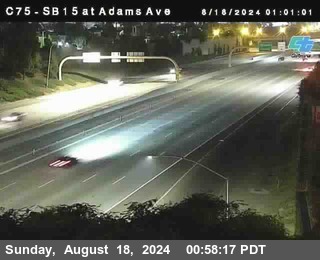 SB 15 at Adams Ave (On Ramp)