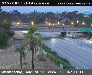 SB 15 at Adams Ave (On Ramp)