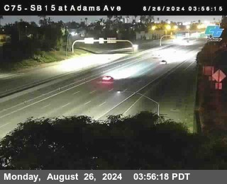 SB 15 at Adams Ave (On Ramp)