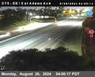 SB 15 at Adams Ave (On Ramp)