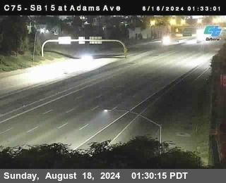 SB 15 at Adams Ave (On Ramp)