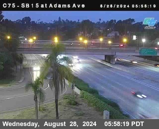 SB 15 at Adams Ave (On Ramp)