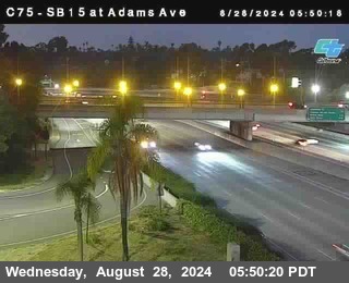 SB 15 at Adams Ave (On Ramp)