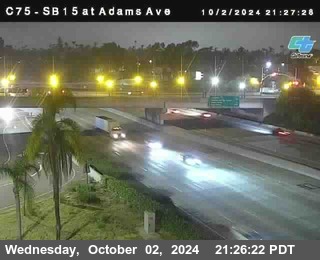 SB 15 at Adams Ave (On Ramp)