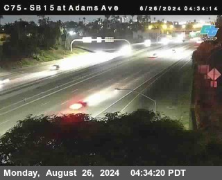 SB 15 at Adams Ave (On Ramp)