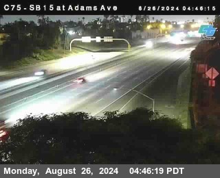 SB 15 at Adams Ave (On Ramp)