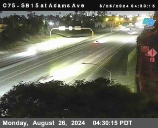 SB 15 at Adams Ave (On Ramp)