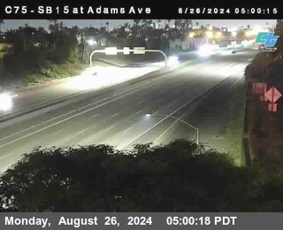 SB 15 at Adams Ave (On Ramp)