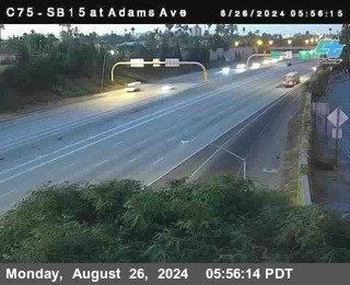 SB 15 at Adams Ave (On Ramp)