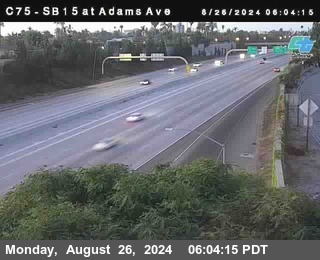 SB 15 at Adams Ave (On Ramp)