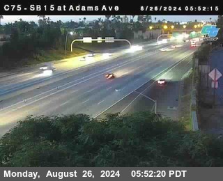 SB 15 at Adams Ave (On Ramp)