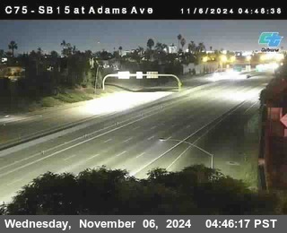 SB 15 at Adams Ave (On Ramp)