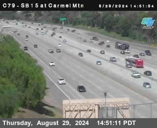 NB 15 at Carmel Mountain Rd.