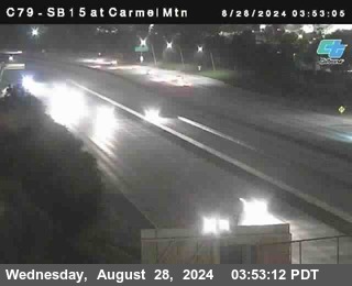 NB 15 at Carmel Mountain Rd.