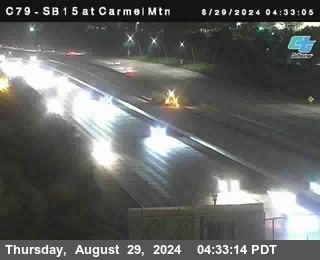 NB 15 at Carmel Mountain Rd.