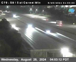 NB 15 at Carmel Mountain Rd.