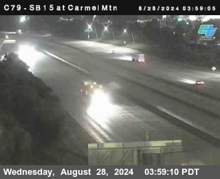 NB 15 at Carmel Mountain Rd.