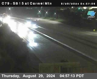 NB 15 at Carmel Mountain Rd.