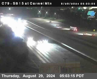 NB 15 at Carmel Mountain Rd.