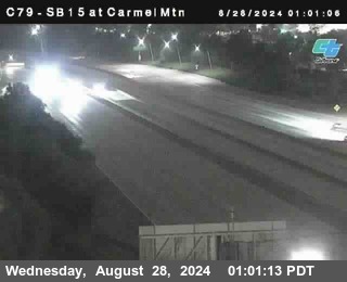 NB 15 at Carmel Mountain Rd.