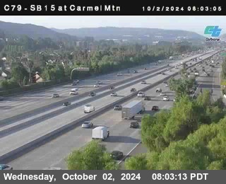 NB 15 at Carmel Mountain Rd.