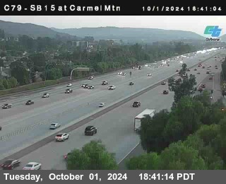 NB 15 at Carmel Mountain Rd.