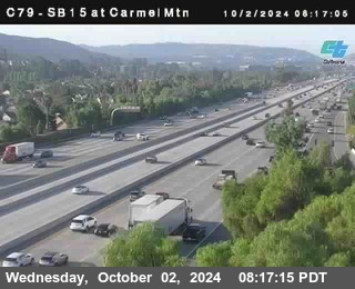 NB 15 at Carmel Mountain Rd.