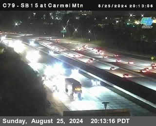 NB 15 at Carmel Mountain Rd.