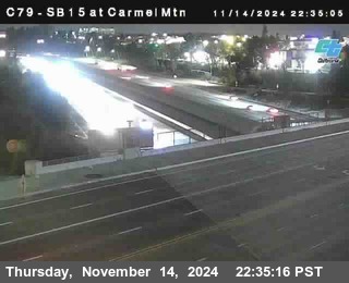 NB 15 at Carmel Mountain Rd.