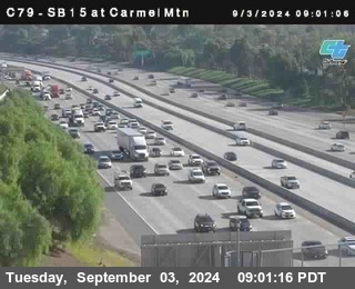 NB 15 at Carmel Mountain Rd.