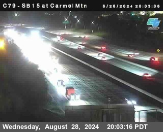 NB 15 at Carmel Mountain Rd.