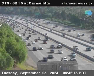 NB 15 at Carmel Mountain Rd.